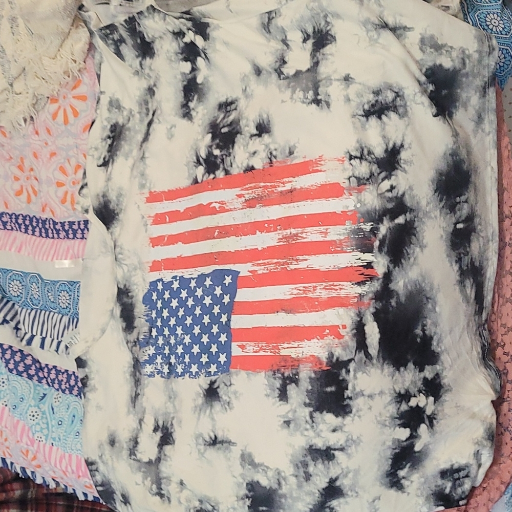 tie dye American Flag